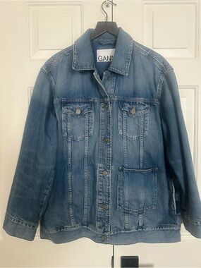 Ganni Medium Blue Denim Jacket